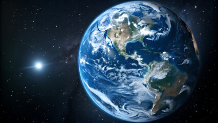 planet earth in space
