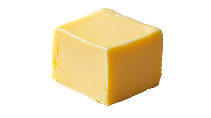 Butter Cubes, Freshly Cut and Ready to Use, Isolated on White Background