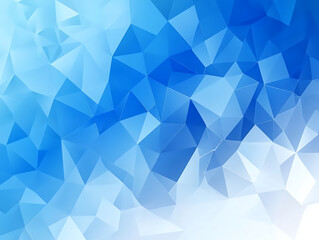 Fototapeta premium Abstract Blue and White Geometric Background with Triangle Pattern and Low Poly Shapes