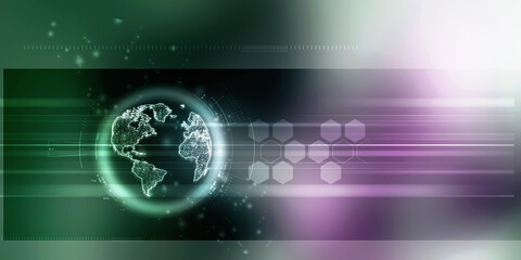 2d illustration world map abstract background

