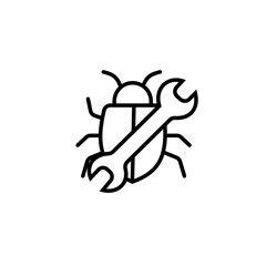 Bug Fix Line Drawing icon