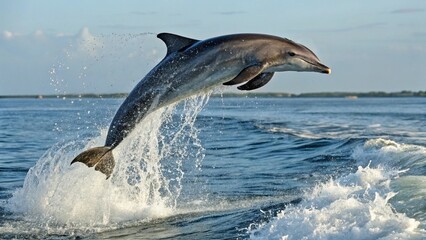 Naklejka premium dolphin in the water