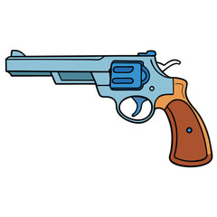 Smith & Wesson Model 686 gun, police weapon vector design, military vector design illustration.