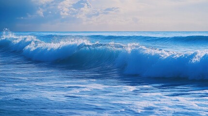 Obraz premium Calm and serene waves of blue create a peaceful ambiance