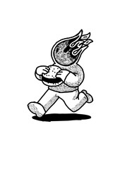 hand drawn vector illustration of a cartoon character