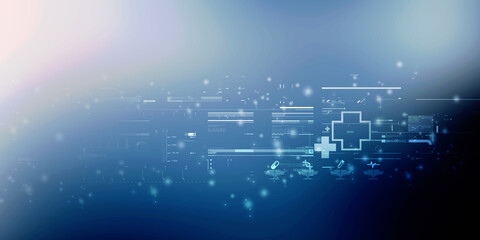 2D illustration medical structure background
