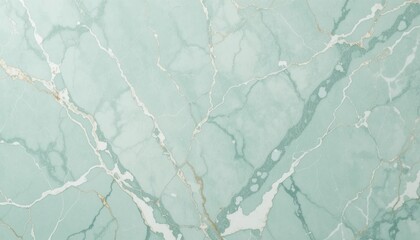 Obraz premium Elegant Polished Marble Surface, Mint Green and Yellow Veins, Interior Design Inspiration, Nature's Beauty, Close-Up View