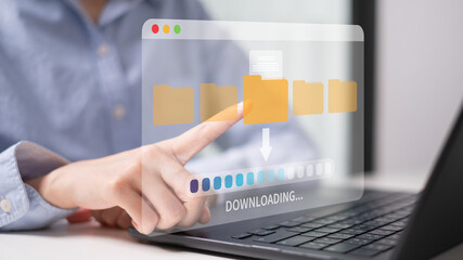 File data information download online digital business technology computer concept