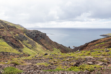 Beautiful coastline on Ponta de Sao Laurenco in Madeira island, Portugal