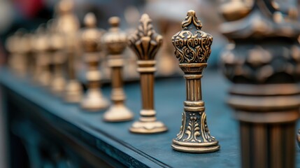 Vintage items in a secondhand market Concept, Ornate Classic Brass Letter Openers with Detailed Handles Designed for Elegant Writing and Office Decor