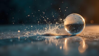 Obraz premium A crystal clear world of water droplets