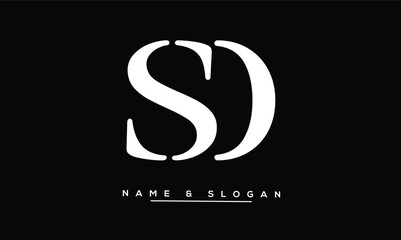 SD, DS Abstract Letters Logo Monogram