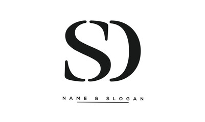 SD, DS Abstract Letters Logo Monogram