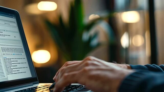 Scientist analyzing data on a laptop to support a hypothesis
