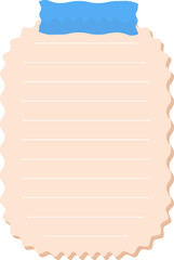 Pastel Note Paper with Tape