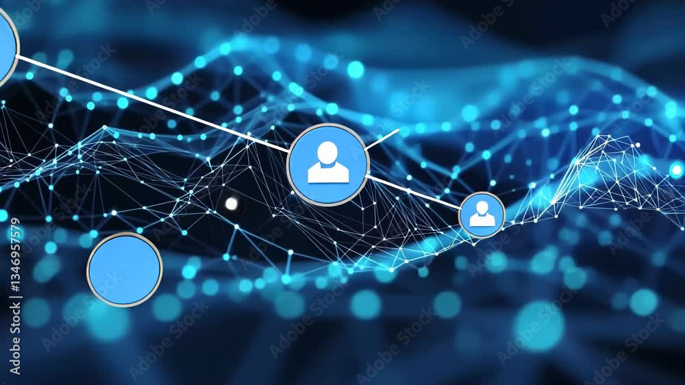 Aufkleber exploring digital networking and connections through visual representations of data and technology a