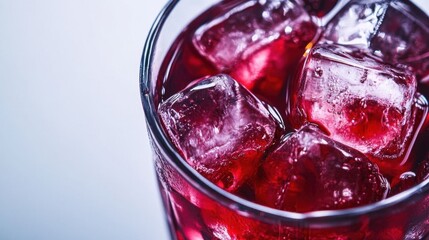 A glass of refreshing cranberry juice.