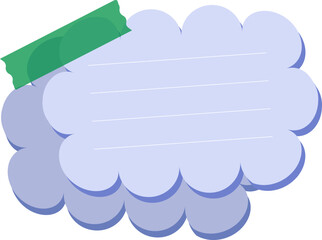 Pastel Note Paper with Tape