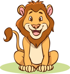 lion cartoon isolated on white