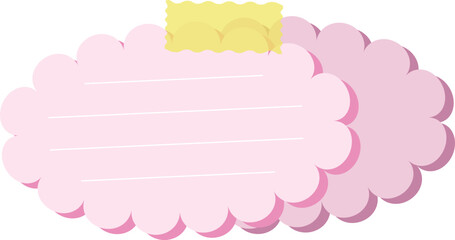 Cute Note Paper with Tape