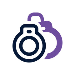 handcuff dual tone icon. Sleek and modern vector icon for websites, mobile apps, marketing materials, and corporate design. Fully scalable and ready to use.
