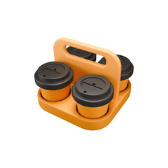 Modern coffee cup carrier design