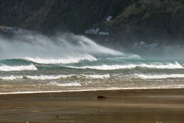 Huge Stormy Waves Breaking