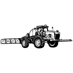 sprayer, r4045, self-propelled sprayer - Equipment - Farm Vehicles, Heavy Equipment Stencil Cut File