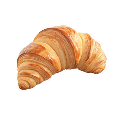 Fototapeta premium Deliciously Flaky Croissant on Black Background