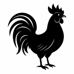 Clean & Simple Rooster Silhouette Design