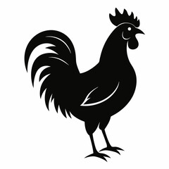 Clean & Simple Rooster Silhouette Design