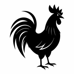 Clean & Simple Rooster Silhouette Design