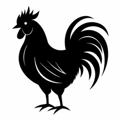 Clean & Simple Rooster Silhouette Design
