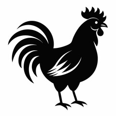 Clean & Simple Rooster Silhouette Design
