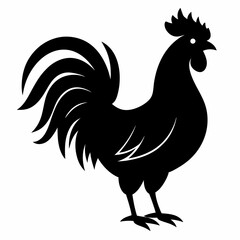 Clean & Simple Rooster Silhouette Design