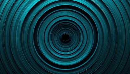Obraz premium Modern Abstract Design Featuring Concentric Circles in Deep Teal for Stylish Visual Impact