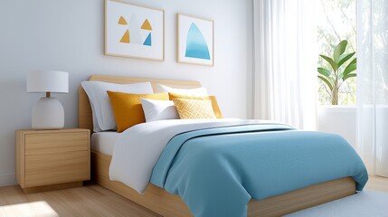 Fototapeta premium bedroom with bed
