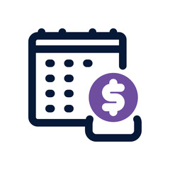 salary dual tone icon. Sleek and modern vector icon for websites, mobile apps, marketing materials, and corporate design. Fully scalable and ready to use.