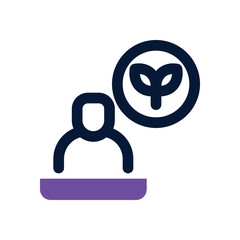 profile growth dual tone icon. Sleek and modern vector icon for websites, mobile apps, marketing materials, and corporate design. Fully scalable and ready to use.