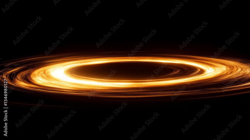 Wall mural a time-lapse view of a black hole bending light across the cosmos, creating a surreal visual effect