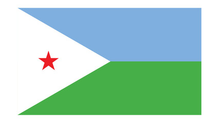 DJIBOUTI Flag with Original color