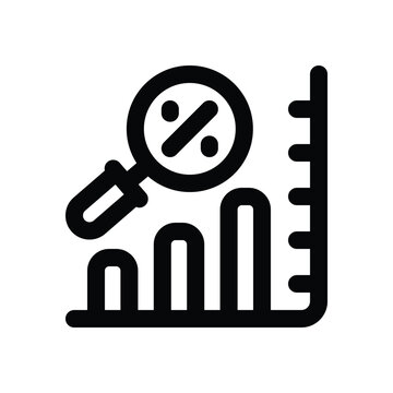 quantitative research line icon. Clean and minimalist vector icon for websites, mobile apps, presentations, and logos. Fully scalable and customizable for any project.