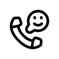phone call line icon. Clean and minimalist vector icon for websites, mobile apps, presentations, and logos. Fully scalable and customizable for any project.
