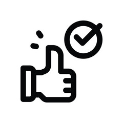 appreciation line icon. Clean and minimalist vector icon for websites, mobile apps, presentations, and logos. Fully scalable and customizable for any project.