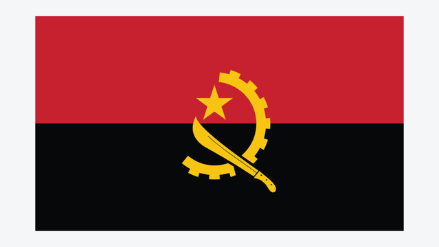 ANGOLA Flag with Original color