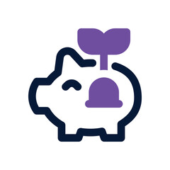 piggy bank dual tone icon. Sleek and modern vector icon for websites, mobile apps, marketing materials, and corporate design. Fully scalable and ready to use.