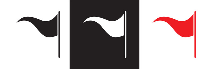 Flag  icon. Vector illustration. isolated on white and black background. EPS 10