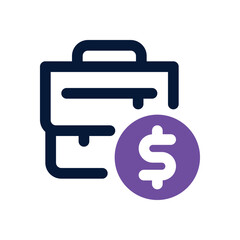 suitcase dual tone icon. Sleek and modern vector icon for websites, mobile apps, marketing materials, and corporate design. Fully scalable and ready to use.