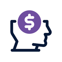 mind dual tone icon. Sleek and modern vector icon for websites, mobile apps, marketing materials, and corporate design. Fully scalable and ready to use.