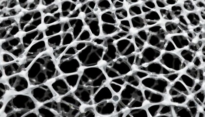 Abstract White Mesh Design, Interwoven Lines, Digital Art, Modern Graphic, Black Background, Close-Up View, Creative Concept